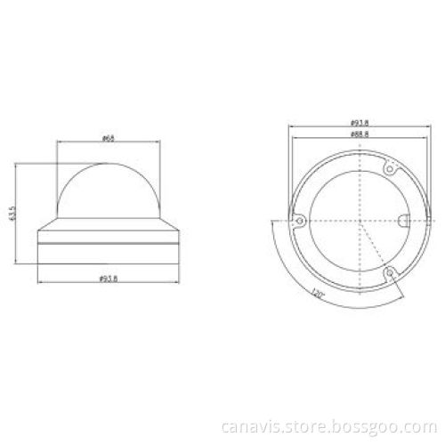 Indoor Dome Cameras with Sony 420, 520, 600, 650TVL, the Max 15 Meters Distance